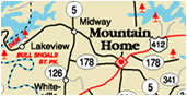 Mountain Home Arkansas and Vicinity Maps
